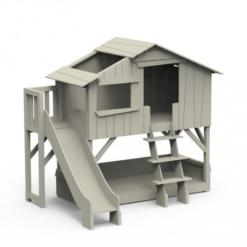 Lit-cabane-superpose-toboggan-gris-mousse