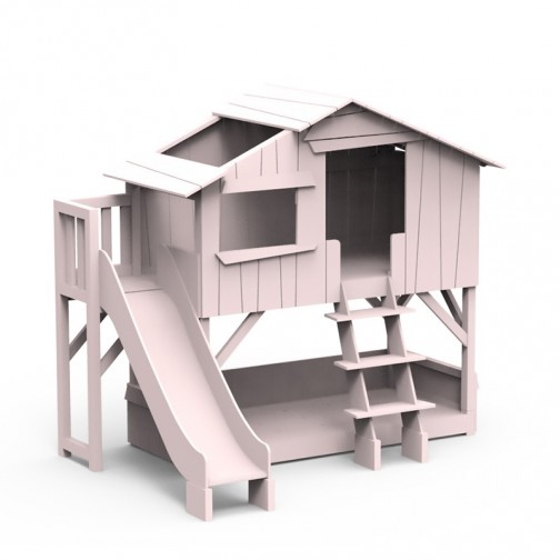 Lit-cabane-superpose-toboggan-rose-poudre