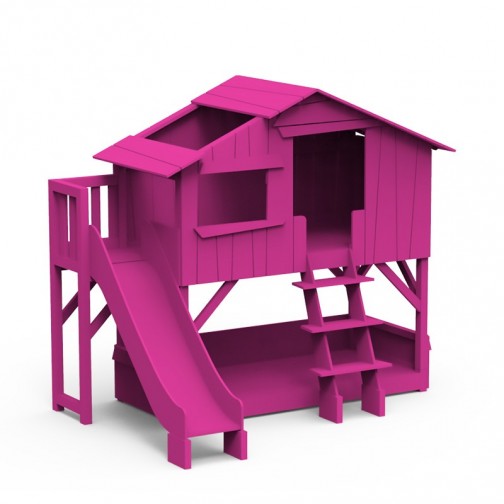 Lit-cabane-superpose-toboggan-rose-ete