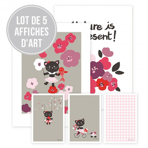 Affiches Lot de 5 Milly et Flore