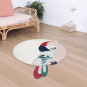 Tapis enfant Coton Tropica Perroquet Rose