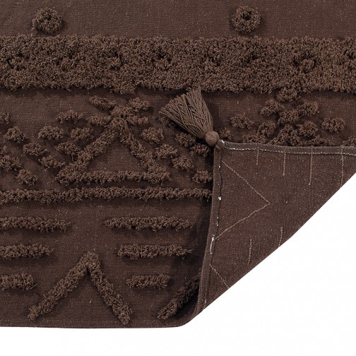 Tapis Lavable tribu marron