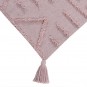 Tapis enfant rose avec pompon