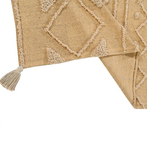 Tapis enfant coton ocre