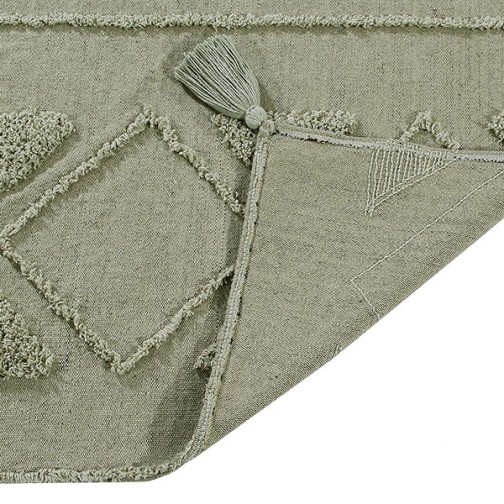 Tapis enfant coton olive