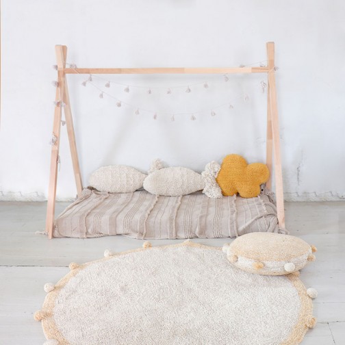 Tapis Enfant rond Ocre