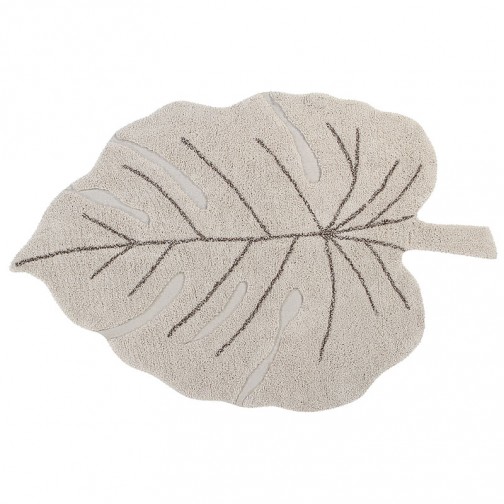 Tapis Enfant Monstera blanc