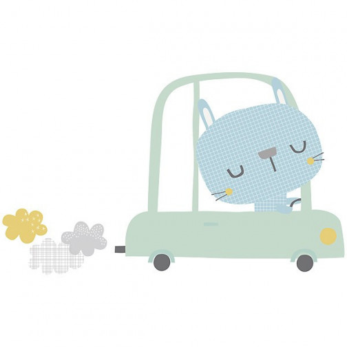 stickers bebe nuage voiture