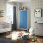 Chambre bébé gris et bleu