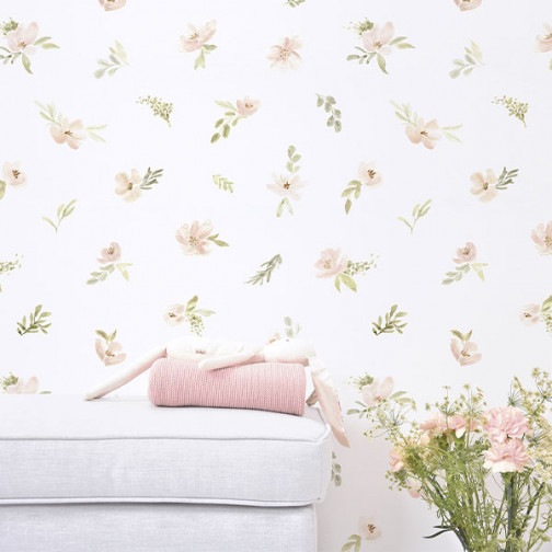 Papier-Peint-chambre-fleur