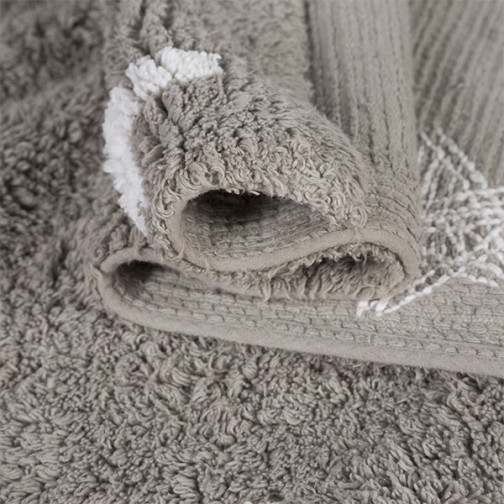 Tapis enfant  gris étoiles blanche