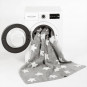 Tapis enfant lavable gris étoiles 