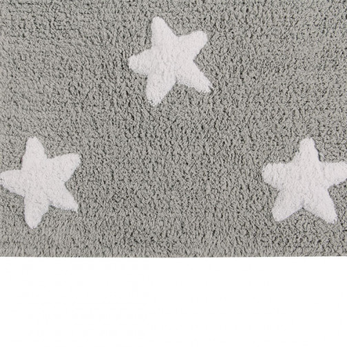 Tapis bébé étoiles blanches