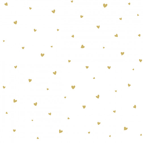 Papier Peint Enfant coeur dore