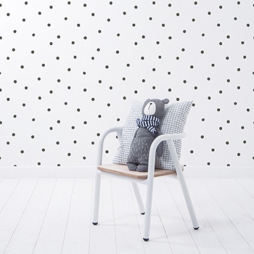 Papier Peint Enfant - PLAYFUL DOTS / BLANC