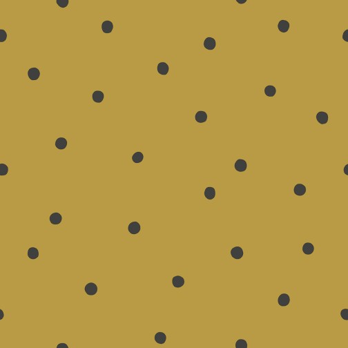 Papier Peint Pois Noirs Fond Moutarde