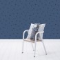 Papier Peint Pois Noirs Fond Bleu Marine