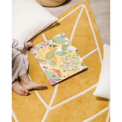 tapis jaune moutarde