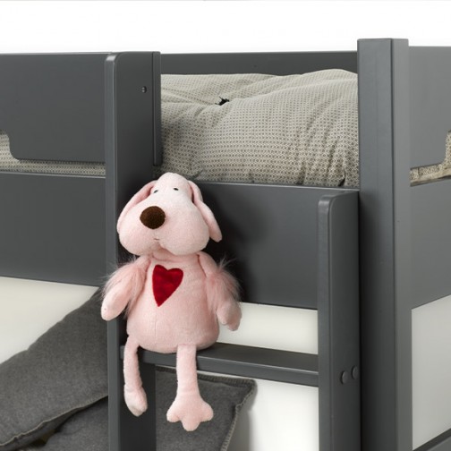 Lit Superposé Gris bois massif