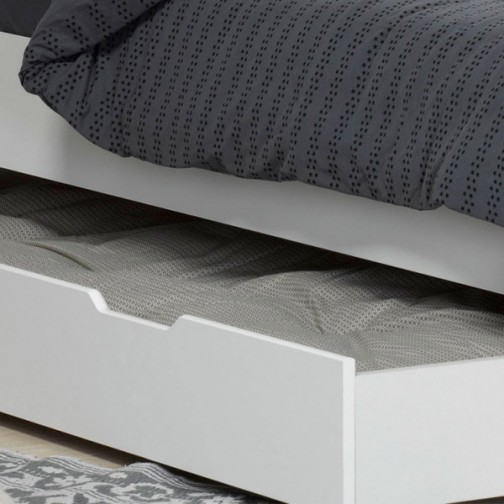 tiroir lit superposé blanc Milo