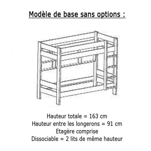 Lit superposé enfant Dominique Blanc...