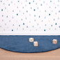Tapis enfant coton Demi lune bleu foncé 