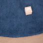 Tapis enfant coton Demi lune bleu foncé 