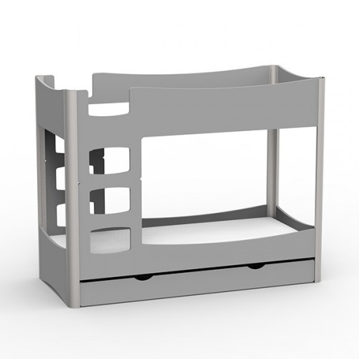 Lit Superposé Gris avec tiroir