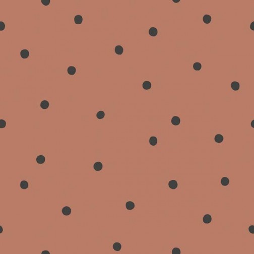 Papier Peint Enfant a pois TERRACOTTA