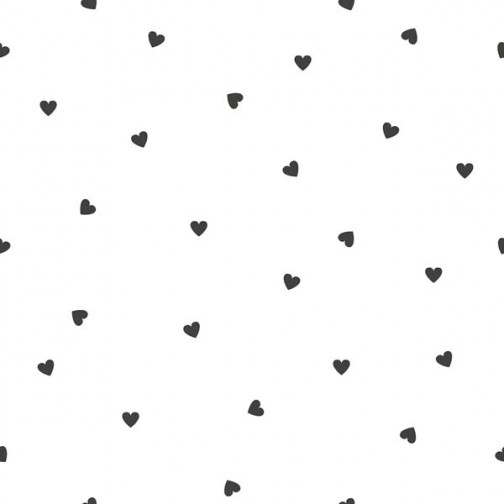 Papier Peint  BLANC avec coeur