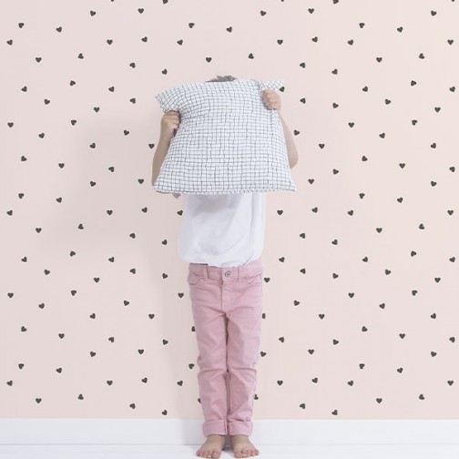 Papier Peint rose a coeur