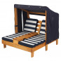 Double Chaise Longue Enfant avec Abri