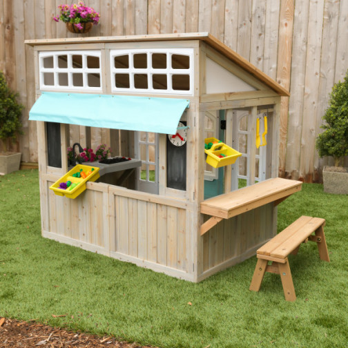 arriere de la cabane en bois kidkraft