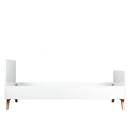 Lit 90x200 Lynn Blanc/Naturel