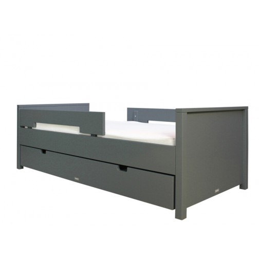 Lit 90x200 Jonne gris foncé (incl. 2...