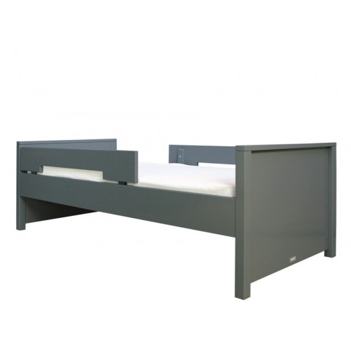 Lit 90x200 Jonne gris foncé (incl. 2...