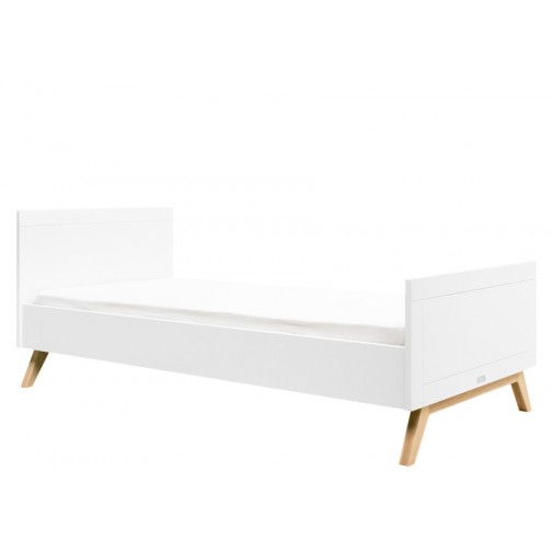 Lit 90x200 Fenna Blanc/Naturel