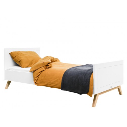 Lit 90x200 Fenna Blanc/Naturel