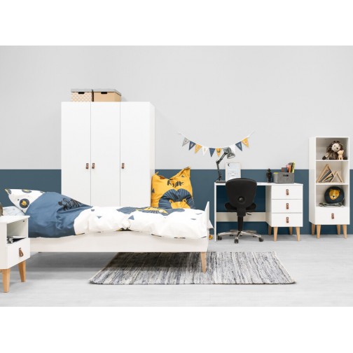 Lit 90x200 Indy Blanc/Naturel...