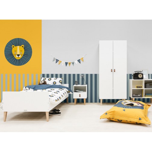 Lit 90x200 Indy Blanc/Naturel...