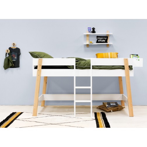 Lit Mezzanine mi-hauteur 90x200 Lisa...