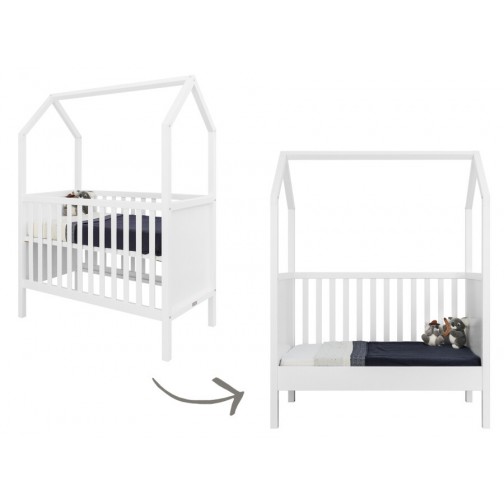 Lit cabane 60x120 Blanc