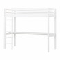 Lit mezzanine avec bureau 90x200cm, Blanc