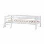 Lit junior 70x160cm avec rail d'échelle et de sécurité, blanc