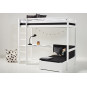 Lit 90x200 mezza superposé bureau, blanc