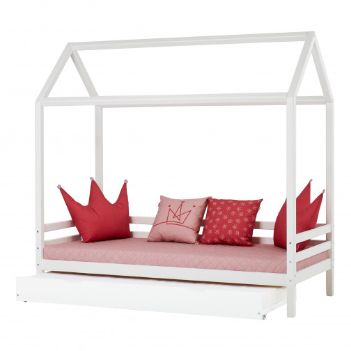 Lit cabane  de couleur 90 x 200 cm - blanc