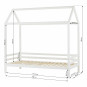 Lit cabane  de couleur 90 x 200 cm - blanc