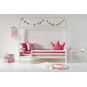 Lit cabane  avec échelle 90 x 200 - Blanc