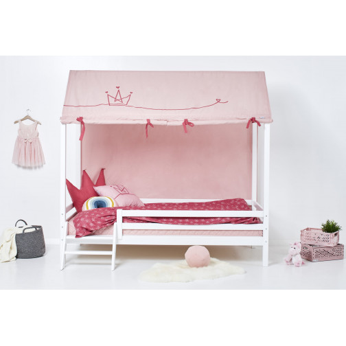 Lit cabane  avec échelle 90 x 200 - Blanc