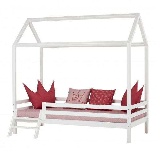 Lit cabane  avec échelle 90 x 200 - Blanc